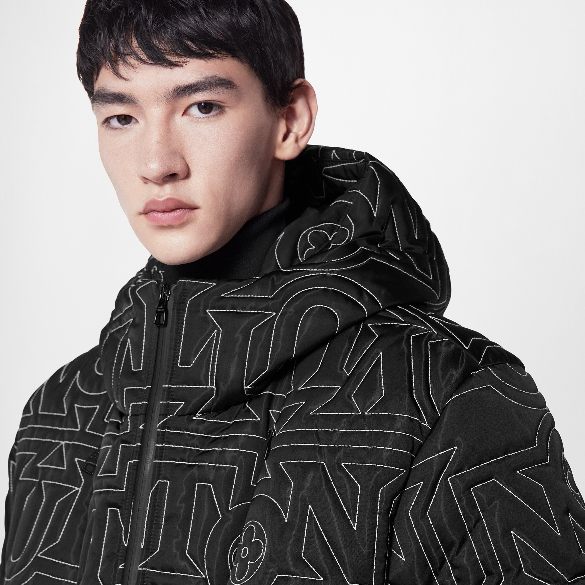 AllOver Vuitton Snow Down Jacket Luxury Black LOUIS VUITTON